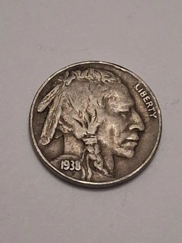 1938-D Buffalo Nickel- FULL HORN-Extra Fine Better Date Nice Original Coin BN839