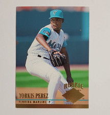 Fleer 1994 Ultra Yorkis Perez Florida Marlins #495 Rookie Baseball Card. rookie card picture