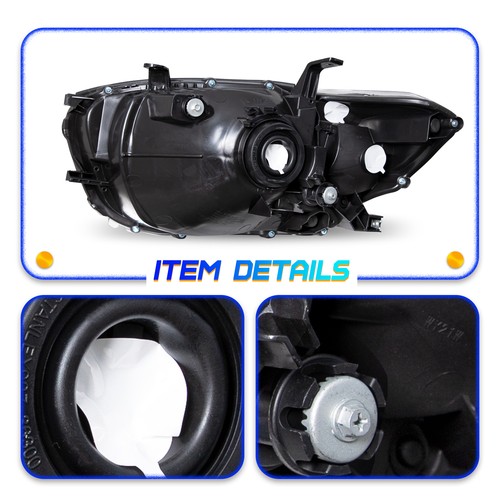 For 2008 2009 2010 Toyota Highlander Chrome Housing Clear Corner Headlights Pair - Picture 6 of 7