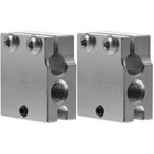  2 Pcs Aluminum Block Extruder Hotend 3D Printer Heat Printers Heater
