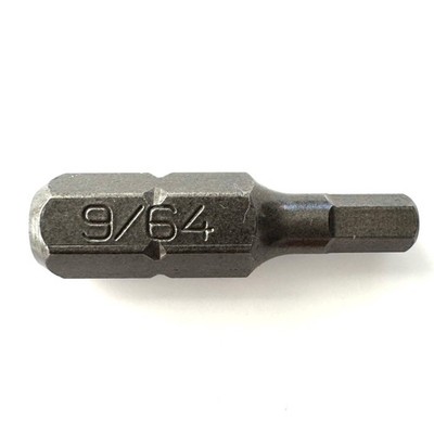 9/64'' Hex Insert Bit 1-inch length