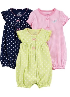 Simple Joys by Carter's baby-girls 3-pack Snap-up Rompers 18 Month