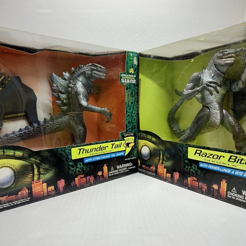 1998’ Trendmasters Godzilla Set Of 2 Razor Bite & Thunder Tail Godzilla NIB - Picture 1 of 9