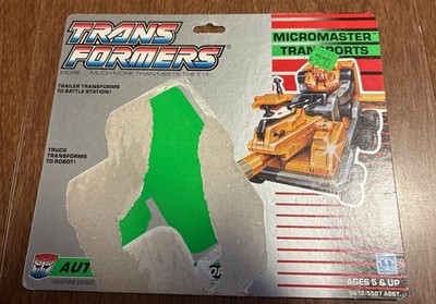 1988 Transformers G1 Micromaster Erector Transports Cardback Only