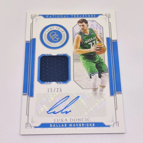 2020-21 Panini National Treasures Game Gear Jersey Auto LUKA DONCIC/25!!