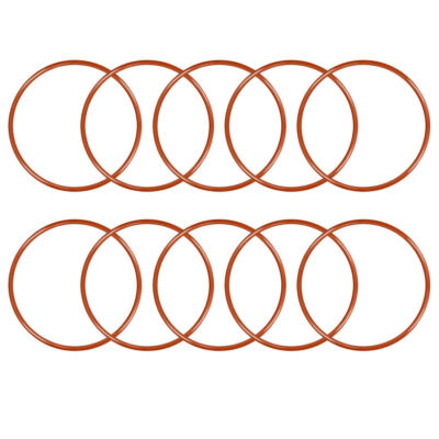 Silicone O-Ring 48mmx44mmx2mm VMQ Seal Rings Sealing Gasket Red 10PCS #