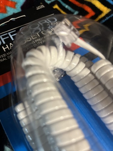 AT&T Telephone Tuff Cord 25' Handset Model# 14726 WHITE Heavy Duty Tuff Cord New - Picture 5 of 11