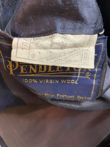 Vintage Pendleton Blazer Navy Blue Gold Button Wool Mens 42L Sport Coat Jacket - Picture 8 of 11