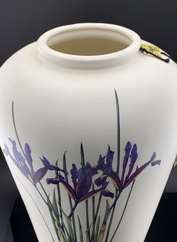 Royal Haeger Vase Purple Iris Kate Nessler Botanical Artware 12" - Picture 6 of 10
