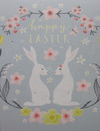 2 Blue Bunny Cherry Blossoms Easter Yard and Garden Flag 28"X40" Double Sided - Bild 2 von 2