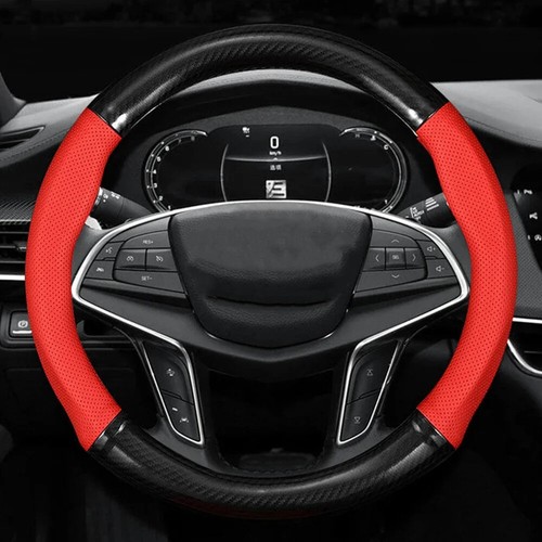 Universal Car Steering Wheel Cover Carbon Fiber Leather Three-dimensional - 第 5/15 張圖片