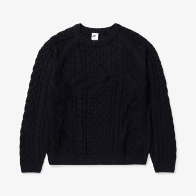 NIKE / ニット・セーター(厚手)/XL/ウール/BLK/FN0611-010 Nike Life Cable Knit Sweater Black DQ5176-010 Men's Sz MEDIUM for