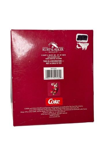 Vintage Neu Kurt S. Adler Cola Coca Cola Ornamente - 4er Set mit Weihnachtsmann SELTENES SET! - Bild 9 von 9