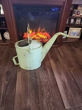 Large Vintage Antique Car Radiator Curved Steel Watering Can - Probably Prestone