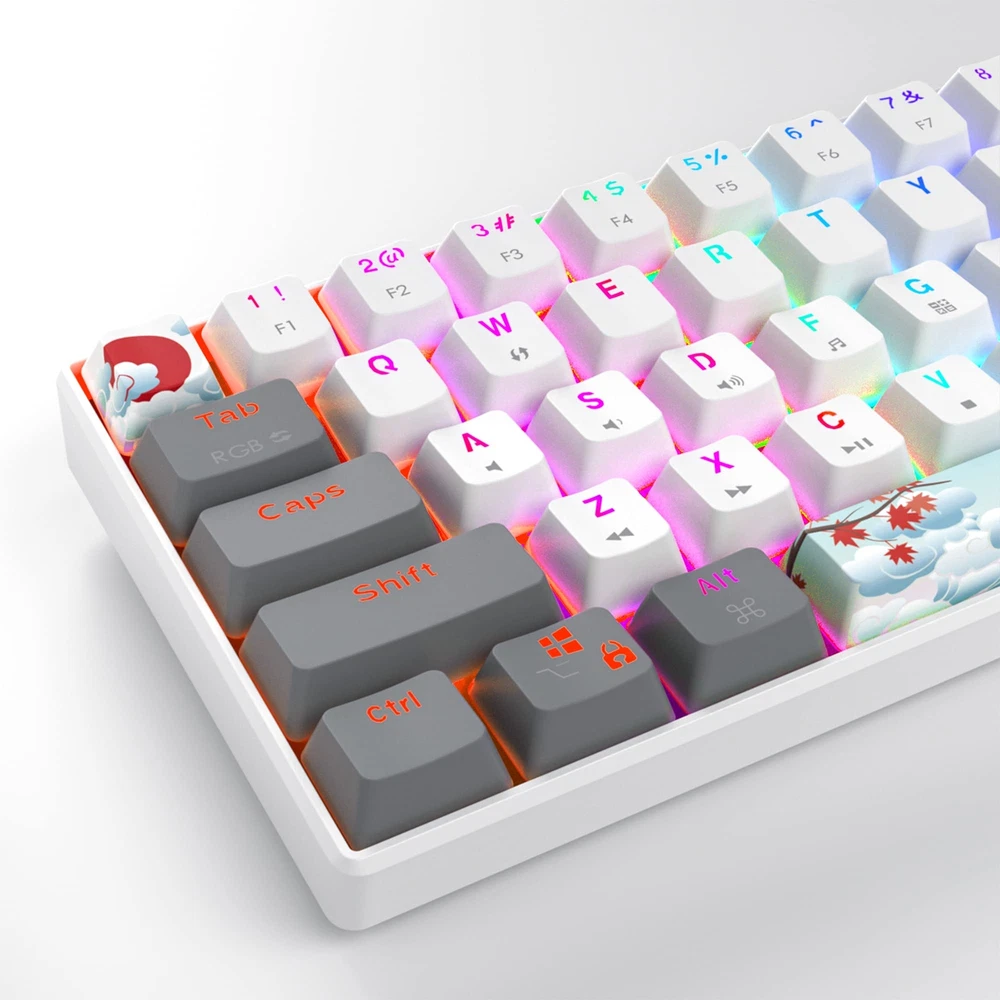 Ultra-Compact 60% RGB Mechanical Gaming Keyboard with Red Switches