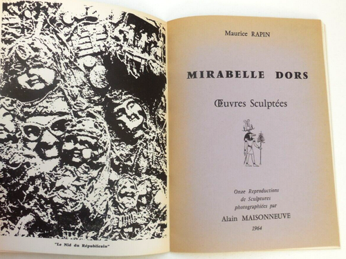 MIRABELLE DORS. oeuvres sculptées. Maurice Rapin. 500 ex. 1964. envoi de M.Dors - Foto 3 di 7