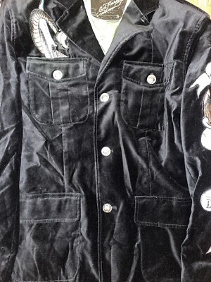 Ed Hardy By Christian Audigier Suit Jacket Blazer Black Men's S