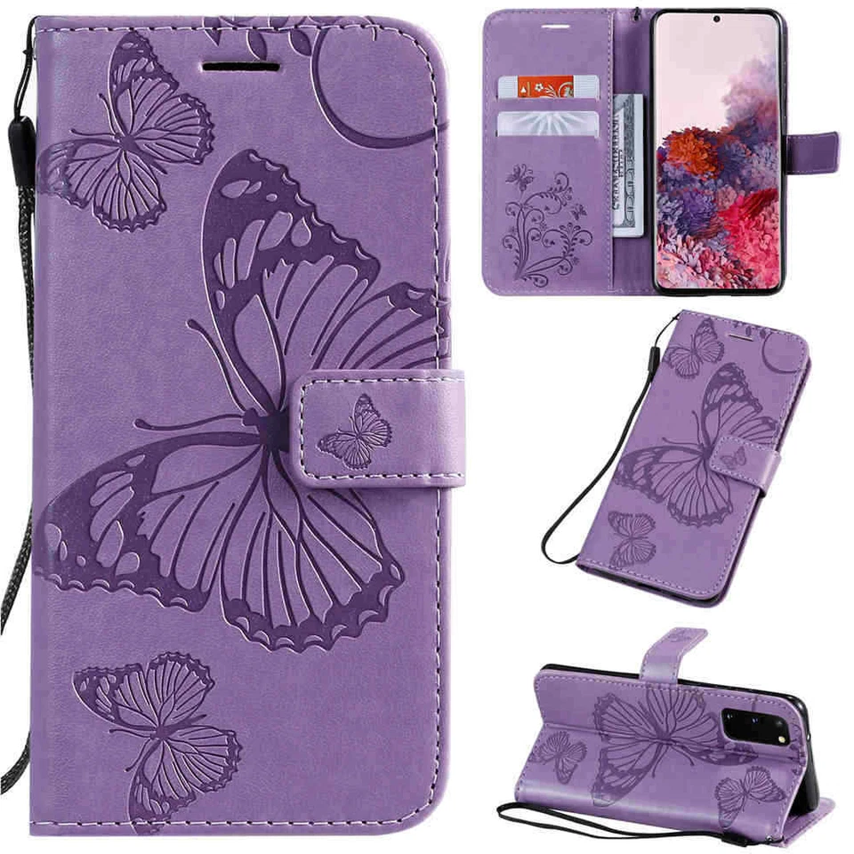 For Samsung S20 FE/S20 Ultra/S10e/S10 Plus Wallet Card Holder Leather Case Cover - Image 2 of 4