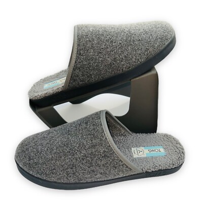 Slippers Toms Uk Mens Toms Harbor Slip-on Slippers Grey Men's 10