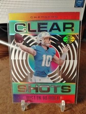 Justin Herbert 2021 Illusions Clear Shots Emerald Chargers