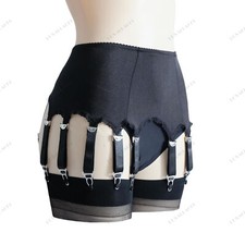 Porte-jarretelles extensible sexy S-3XL avec 6 sangles et 12 griffes métalliques