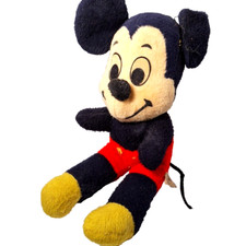 Mickey Mouse Plush Vintage 19 Inches Tall 1970s Stuffed Animal Walt Disney