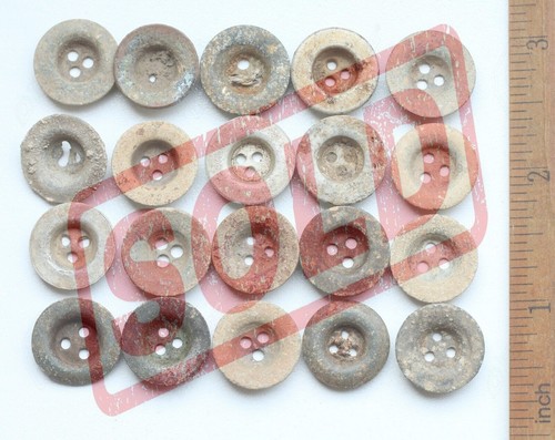 Group Of WWI Germany Army Military Tunic Linen Buttons - Picture 6 of 9