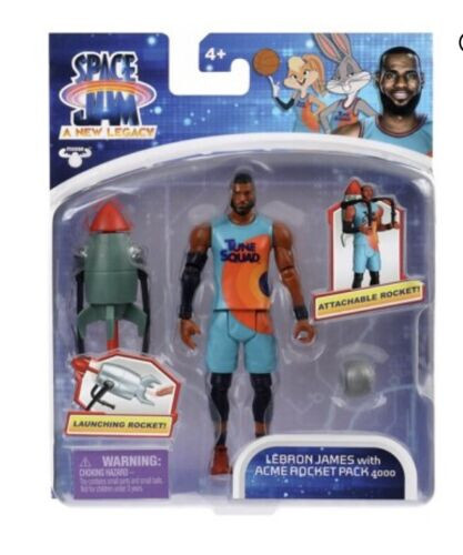 Space Jam A New Legacy Lebron James With Acme Rocket Pack 4000 Toy Figure 4"" New