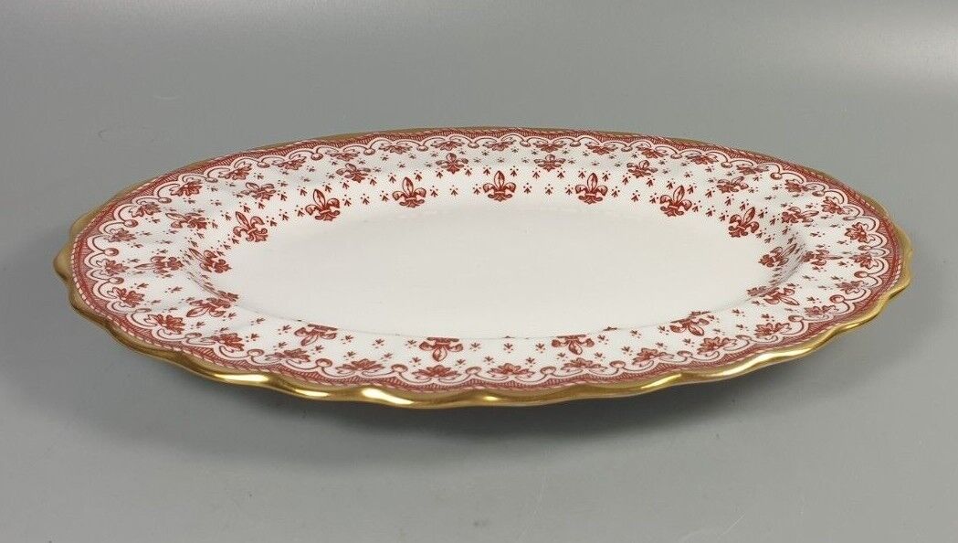 SPODE FLEUR DE LYS RED TABLEWARE, *SOLD INDIVIDUALLY, TAKE SPODE FLEUR DE LYS RED TABLEWARE, *SOLD INDIVIDUALLY, TAKE