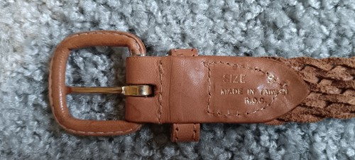 girls leather belt vintage made in taiwan. - Picture 4 of 8