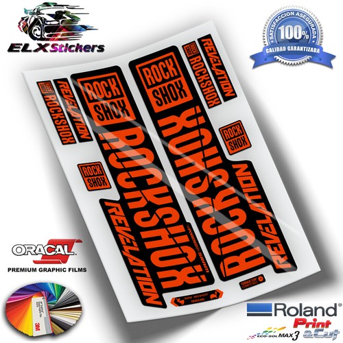 Kit d'autocollants fourches de vélo Rock Shox Pike en orange