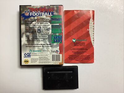 Troy Aikman NFL Football- Sega Genesis Complete TESTED CIB