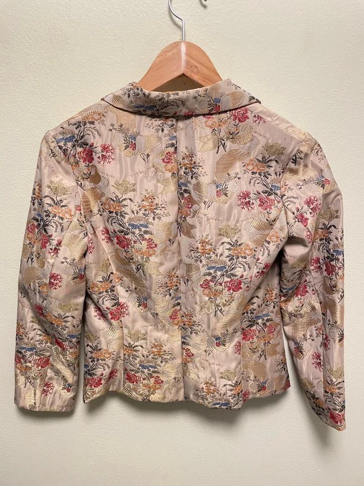 Blazer vintage Cache para mujer talla 4 tapiz floral inspirado en Asia hada romántica Foto 2 de 4
