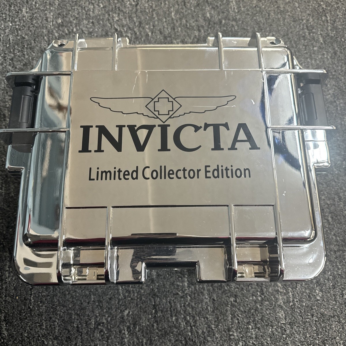 Invicta Watch Box Collector Impact Case Silver Limited Edition EMPTY