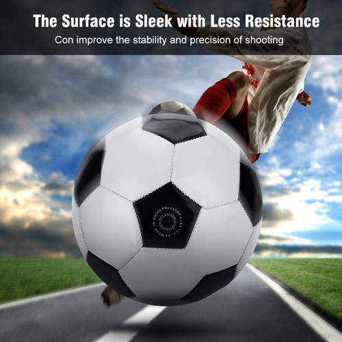 Size 4 Classic Black White Standard Soccer Ball Training Football Equipment LJ - Picture 2 of 10