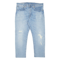 LEVI'S 512 BIG E Jeans Distressed Mens Blue Slim Tapered Stone Wash W34 L24