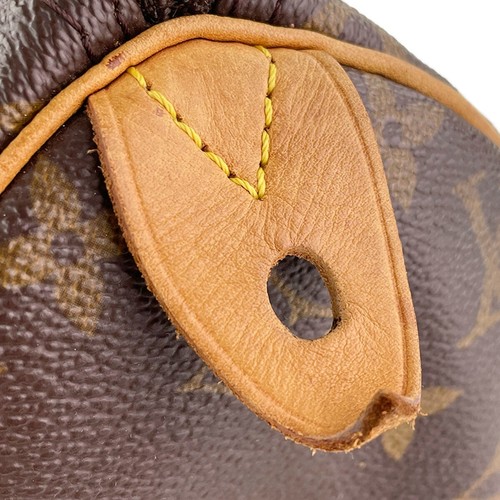 Louis Vuitton Monogram Speedy 30 Leather Fabric Brown Handbag 2982 - 第 16/23 張圖片