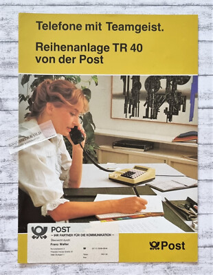 1985 Phones Teamgeist Row System TR 40 Post Office Communications Advertising Vintage