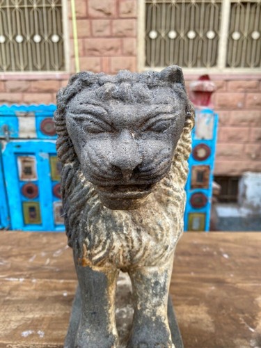 1700’s Ancient Old Rare Stone Hand Carved Rare South Indian Lion Sculpture - 第 7/18 張圖片