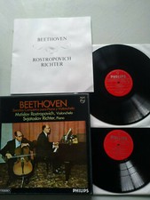 Beethoven Rostropovich Richter 1971 Spain Box 2 X LP + Libretto 12 " Vinili
