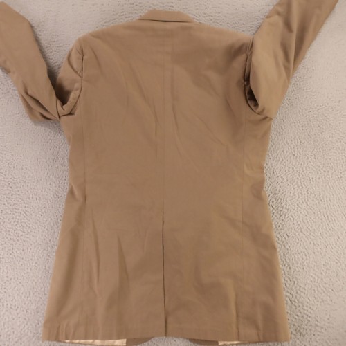 VINTAGE Hopsack Jacket M Brown Cotton Polyester Blazer Sport Coat Oakton 40L - Picture 13 of 20