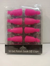 10 Pcs Plastic Nail Soak Off UV Gel Art Polish Remover Wrap Gel Clip Cap