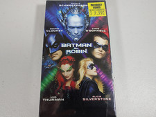 Batman  Robin VHS Blockbuster Video label Previously Viewed Price Tag 1997 