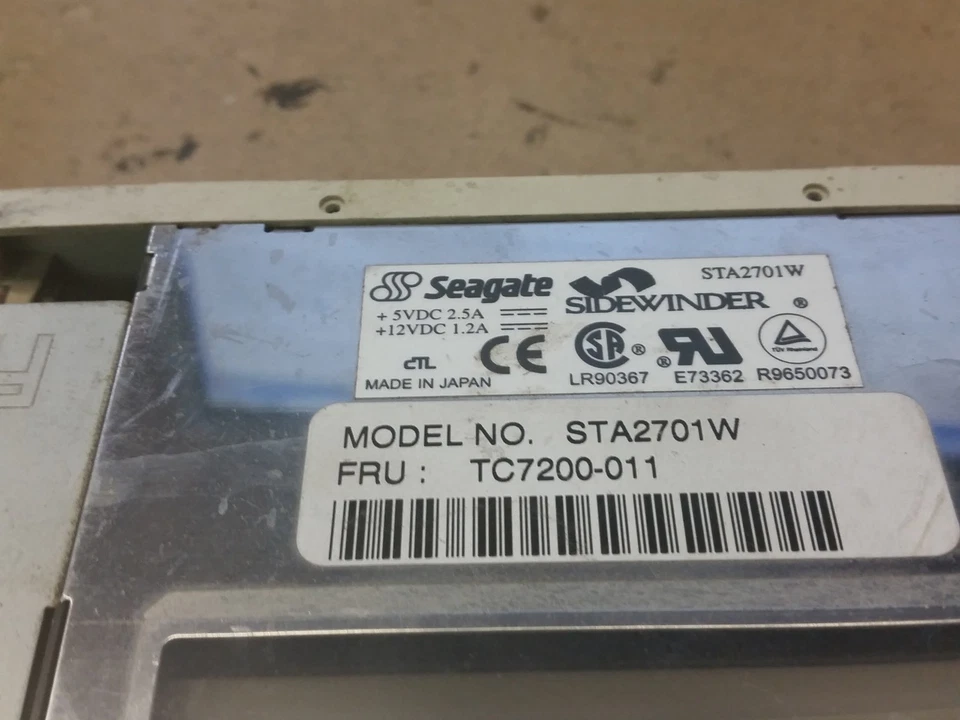 Seagate STA2701W AIT1 35/70GB SideWinder Advanced Intelligent Tape Drive SCSI - Image 4 of 4