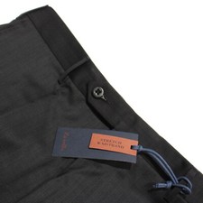Zanella NWT Dress Pants Size 34 US Curtis In Black Melange 100 Wool