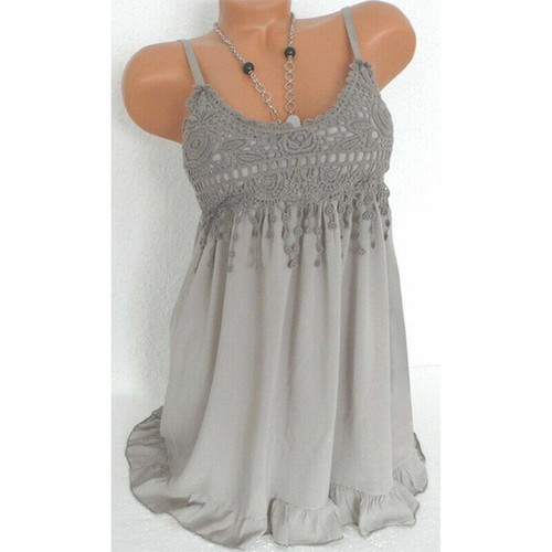 Damen schlicht Swing Weste ärmellos Top Träger Cami Damen ausgestellt Tank Übergröße - Bild 39 von 67