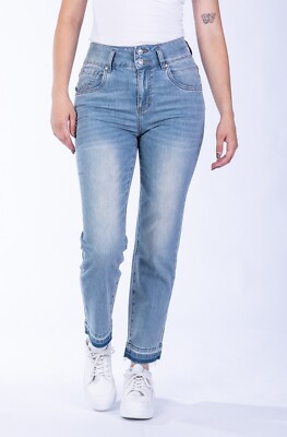 Jeans W26L28 hellblau BLUE MONKEY cropped straight Ayla 30852X