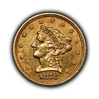 1878-S G$2.50 Liberty Head Gold Quarter Eagle - Luster - AU - SKU-G4807