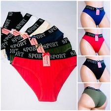 Lot 3-6 Women Bikini Panties Brief Floral Lace Cotton Underwear Sporty 018 S-XL