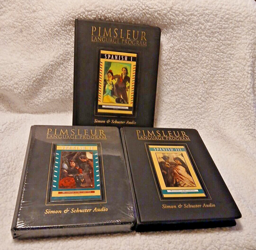 PIMSLEUR LANGUAGE PROGRAM - Spanish 1,2,3 -Simon & Schuster Audio 48 Cassettes - 第 1/6 張圖片